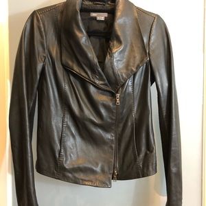 Vince Leather Scuba Jacket
